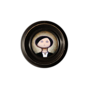 Tiny Girl in Round Frame