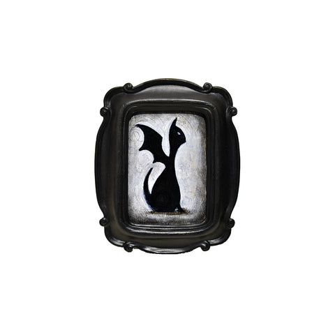 Image of Bat Cat Profile (In Rounded Gothic Frame) by Autumn Justine Miller