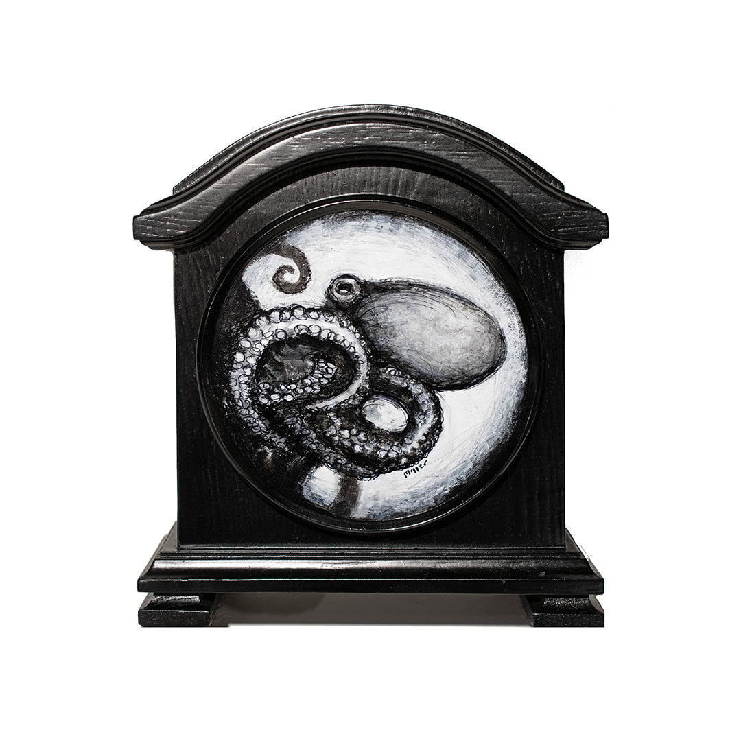 Image of Octopus on Pedestal Clock Frame by Autumn Justine Miller