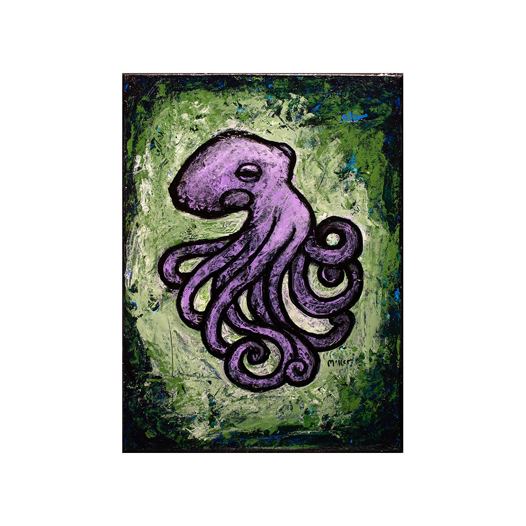 Image of Octopus on Wood Block by Autumn Justine Miller