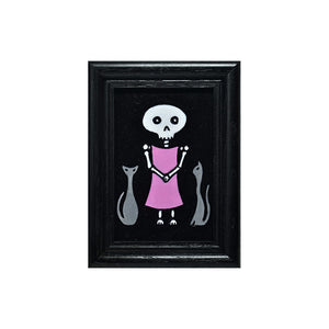 Image of Skeleton Girl with Pink Dress by Autumn Justine Miller