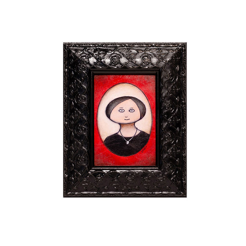 Image of Portrait in Red Oval #2 by Autumn Justine Miller