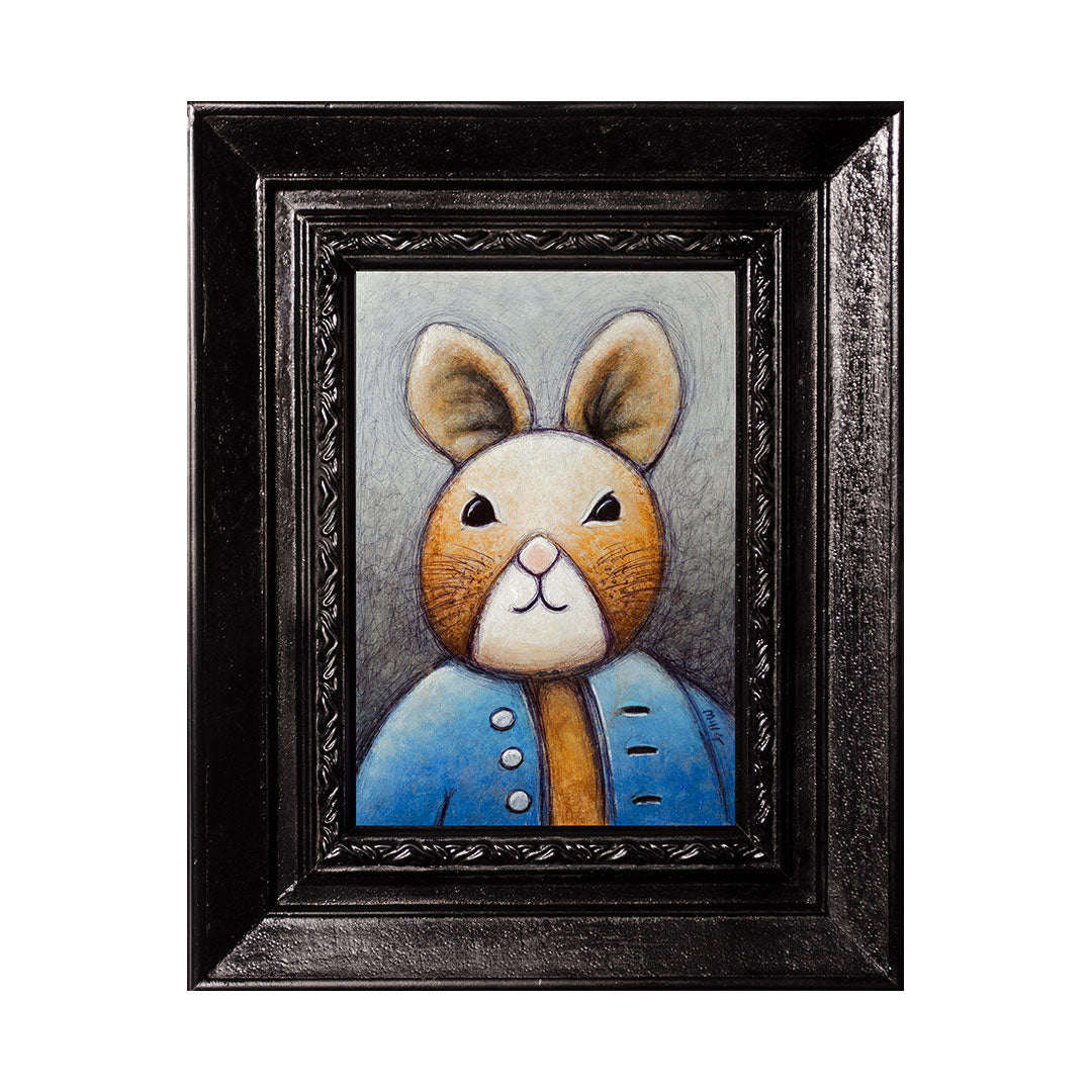 Image of Rabbit in Blue Shirt by Autumn Justine Miller