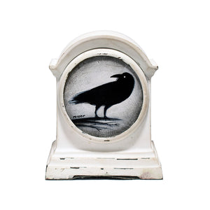 Image of Crow in Pedestal Clock Frame by Autumn Justine Miller