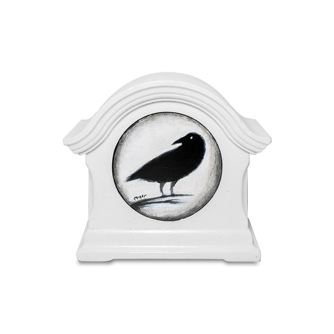 Image of Crow in Pedestal Clock Frame #2 by Autumn Justine Miller