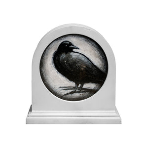 Image of Crow in Pedestal Clock Frame #6 by Autumn Justine Miller