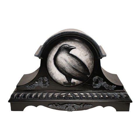 Image of Crow in Pedestal Clock Frame #5 by Autumn Justine Miller