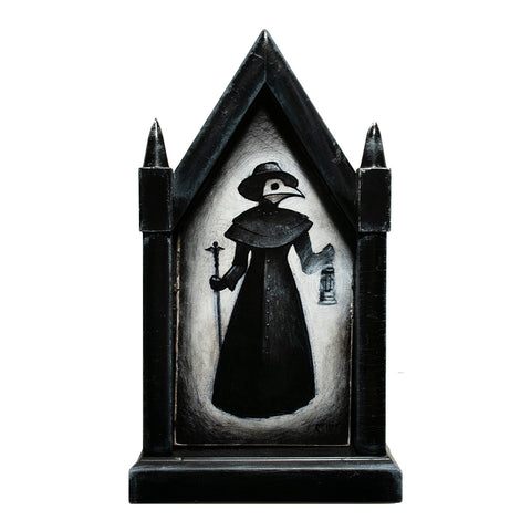 Image of Plague Doctor in Pedestal Frame by Autumn Justine Miller